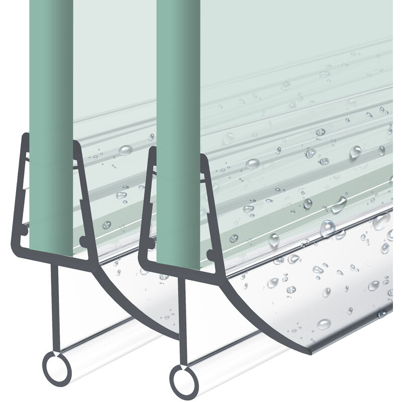 foto del prodotto guarnizione doccia, guarnizione porta doccia di ricambio da 2 x 60 cm per porte doccia con spessore del vetro da 4 a 6 mm heilmetz