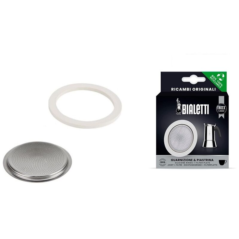 foto del prodotto guarnizione e filtro caffettiera inox 1 2 tazza bialetti