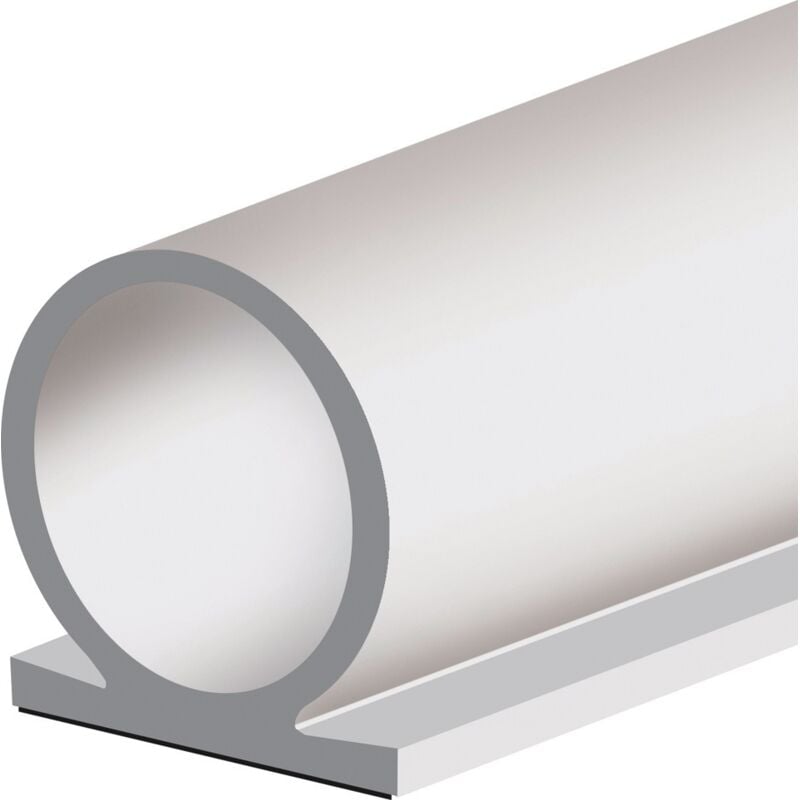 foto del prodotto guarnizione fermaporta omega 137 lunghezza profilo 25 m larghezza 8 mm silicone bianco nudo