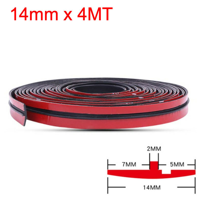 immagine 0 del prodotto guarnizione in gomma adesiva parabrezza auto per isolamento termico e acustico modello 14mm x 4m