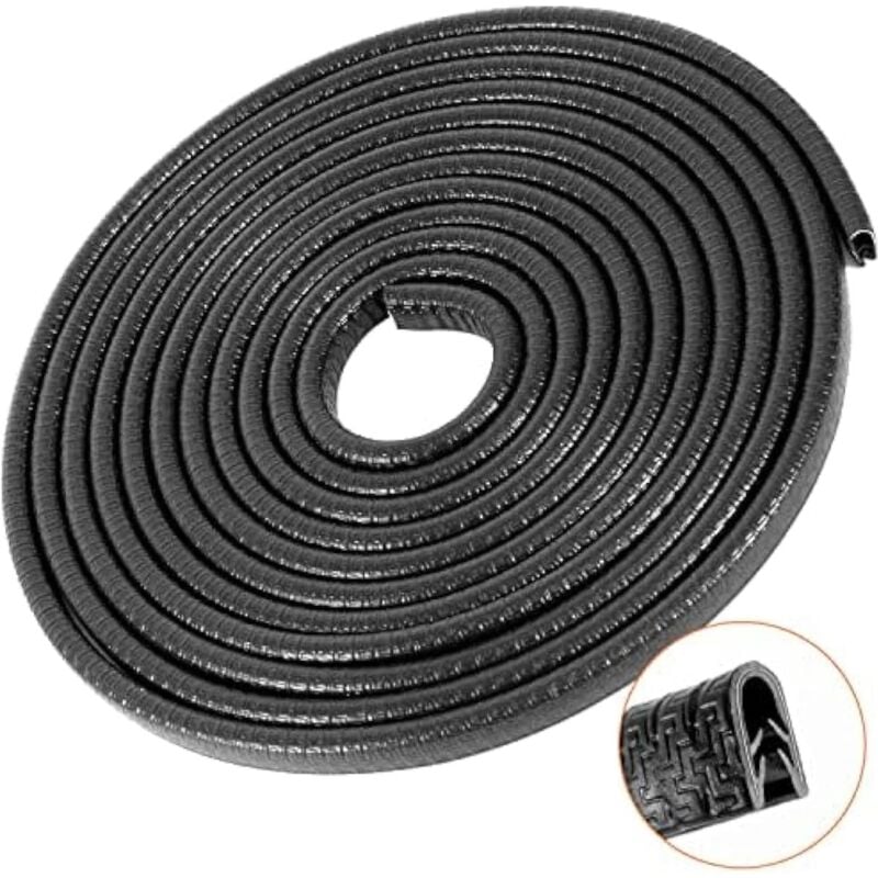 foto del prodotto guarnizione in gomma per porta 5m protezione per porta nero flessibile protezione per bordi porta protezione angoli per bambini profilo