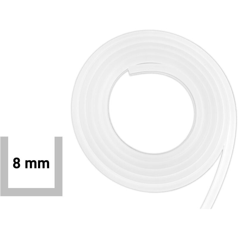 foto del prodotto guarnizione in silicone trasparente per il vetro doccia da 8 mm 240cm