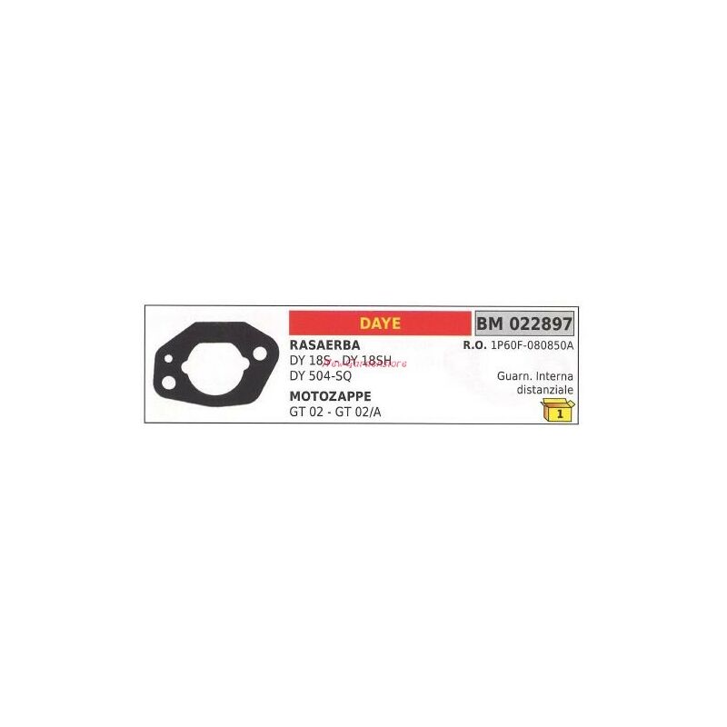 foto del prodotto guarnizione interna distanziale daye motozappa gt 02 022897