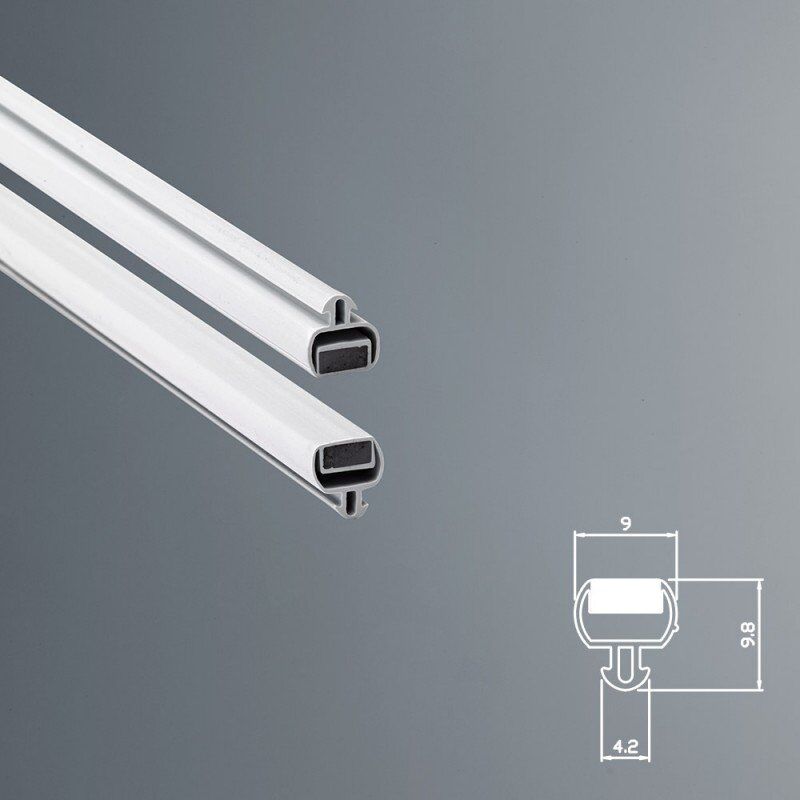 foto del prodotto guarnizione magnetica box doccia in gomma ec mag 03 kit 2 pezzi bianco