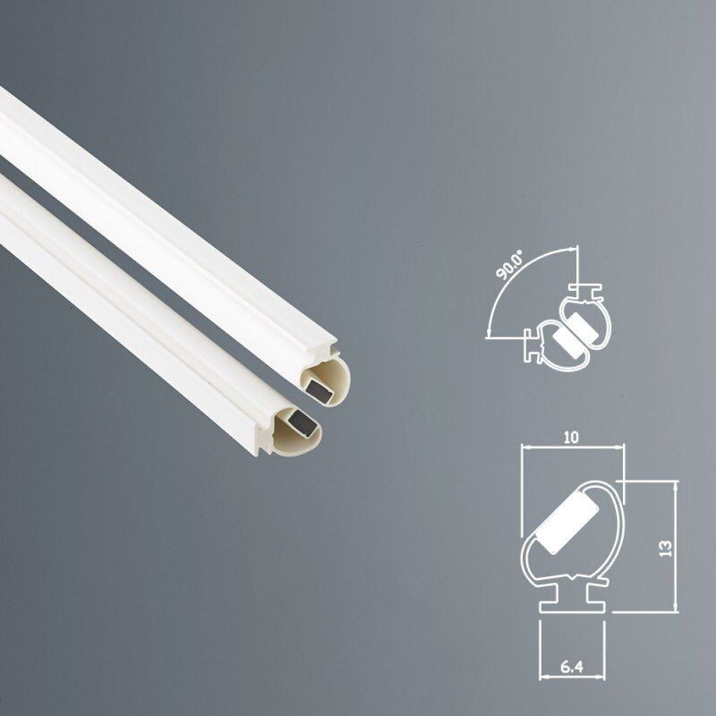foto del prodotto guarnizione magnetica box doccia in gomma ec mag 2601 angolo 90 bianco
