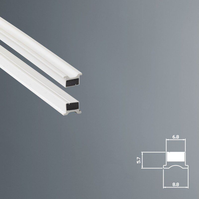 foto del prodotto guarnizione magnetica box doccia in gomma ec mag 3302 kit 2 pezzi bianco