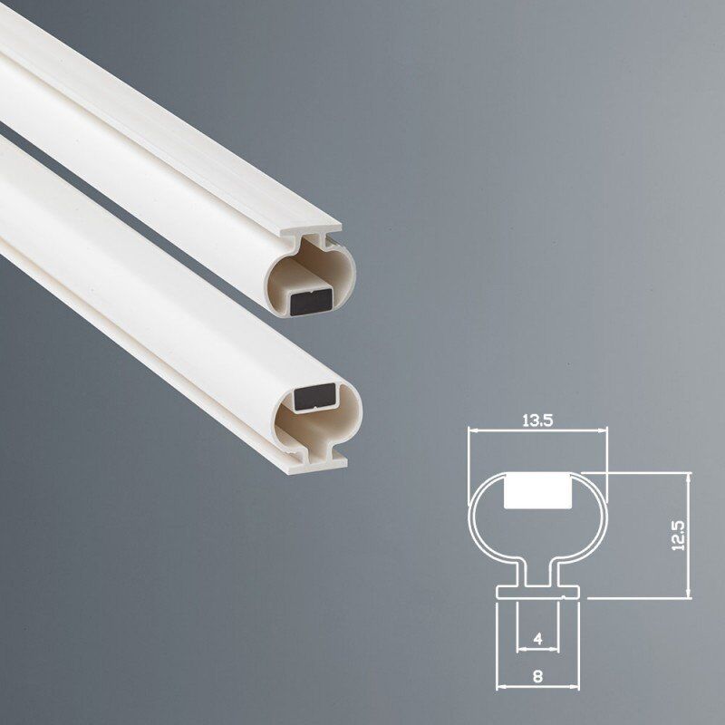foto del prodotto guarnizione magnetica box doccia in gomma ec mag 8 53 kit 2 pezzi bianco