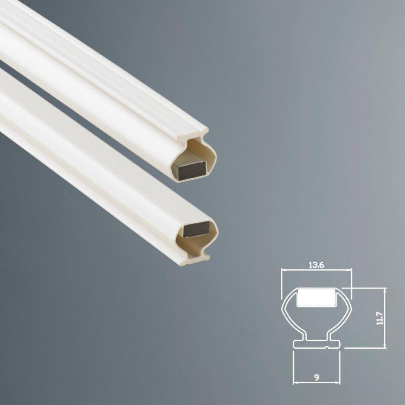 foto del prodotto guarnizione magnetica box doccia in gomma ec mag 9 dc kit 2 pezzi bianco