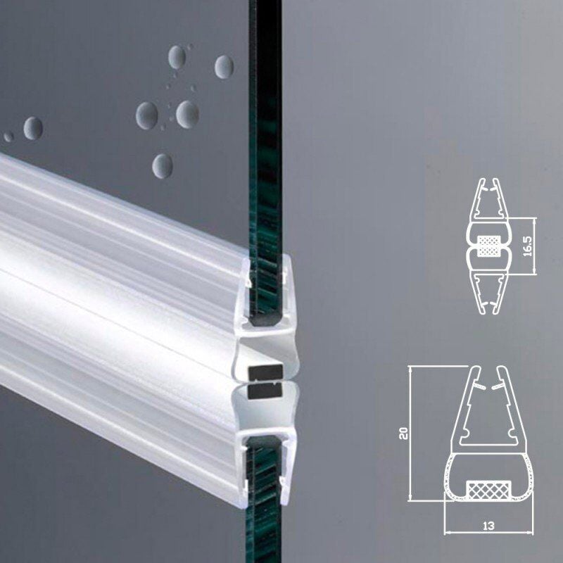 foto del prodotto guarnizione magnetica box doccia profilo vetro 4mm 5mm ec 414 kit 2 pezzi