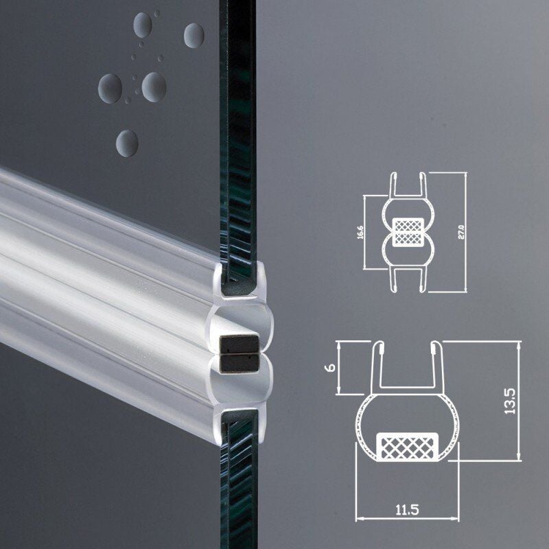 foto del prodotto guarnizione magnetica box doccia profilo vetro 6mm ec 009