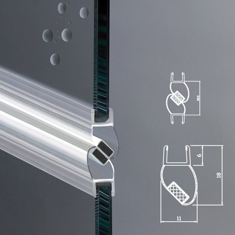 foto del prodotto guarnizione magnetica box doccia profilo vetro 6mm ec 109