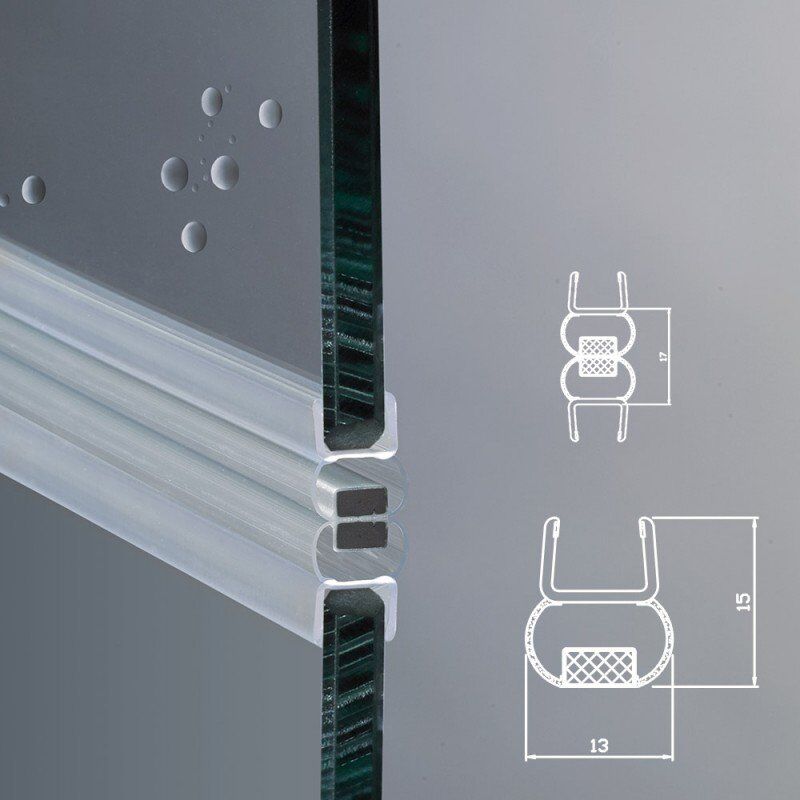 foto del prodotto guarnizione magnetica box doccia profilo vetro 8mm ec 0091