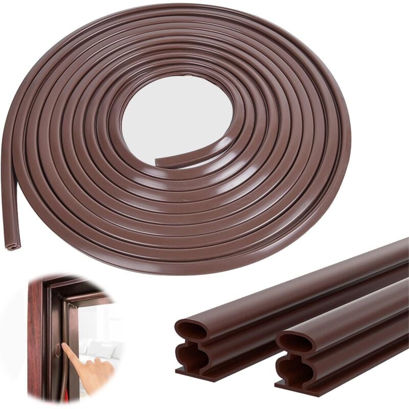 foto del prodotto guarnizione per porte e finestre in gomma adesiva da 10 m x 15 mm, kit di guarnizioni anticollisione per porte da garage insonorizzate, guarnizione