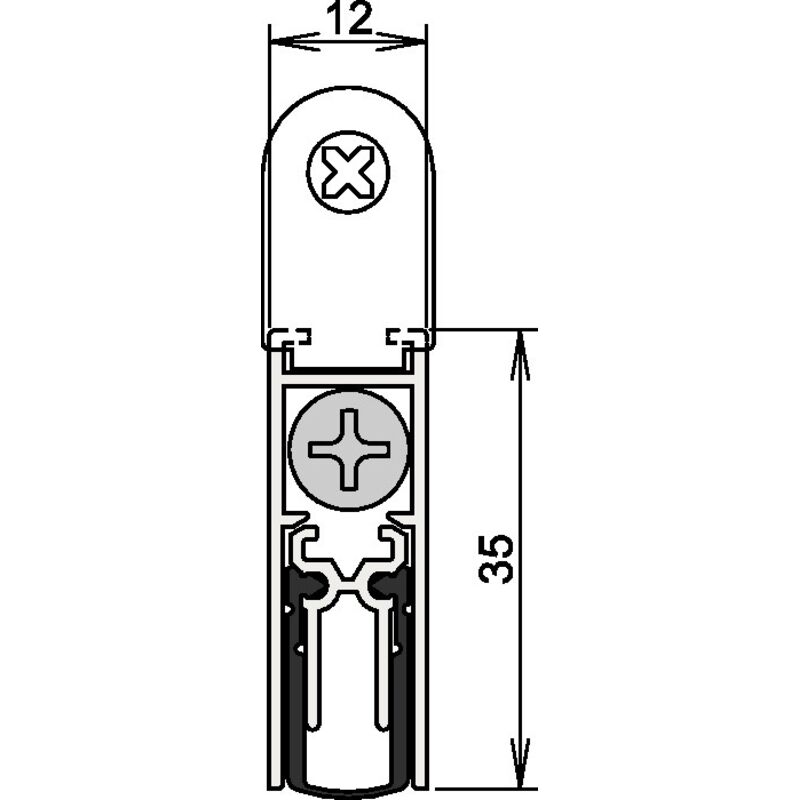 foto del prodotto guarnizione porta doppeldicht m 12 35 1 392 1 s.l.833mm alu.argento per hlt athmer