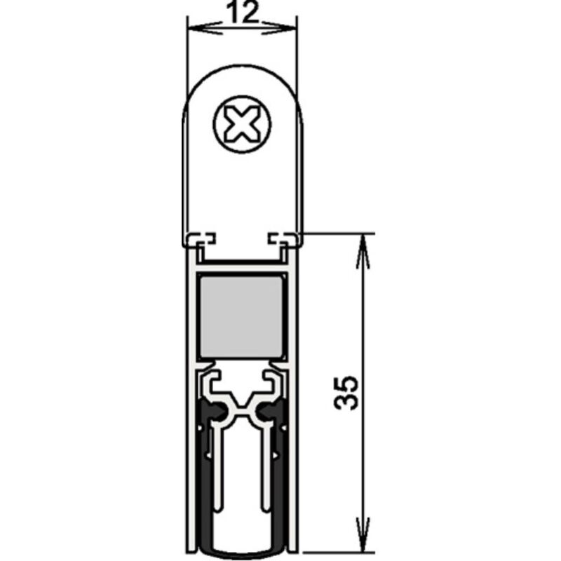 foto del prodotto guarnizione porta doppeldicht m-12 35 1-393 2-s.l.1083mm alu.argento per hlt athmer