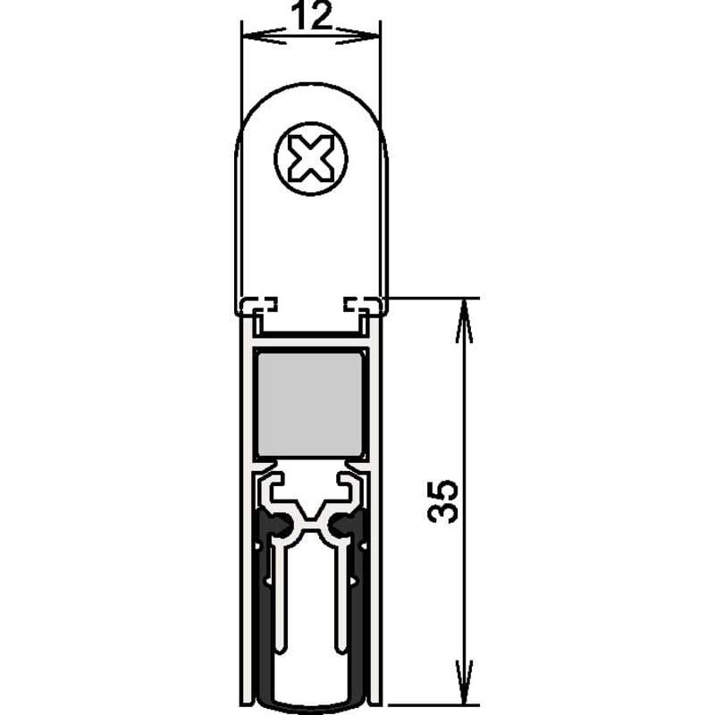 foto del prodotto guarnizione porta doppeldicht m 12 35 1 393 2 s.l.833mm alu.argento per hlt athmer