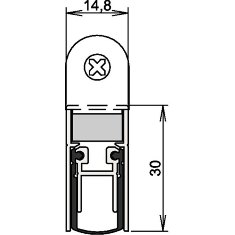 foto del prodotto guarnizione porta schall-ex duo l-15 ws 1-382 2-s.l.1083mm alu.argento per hlt athmer