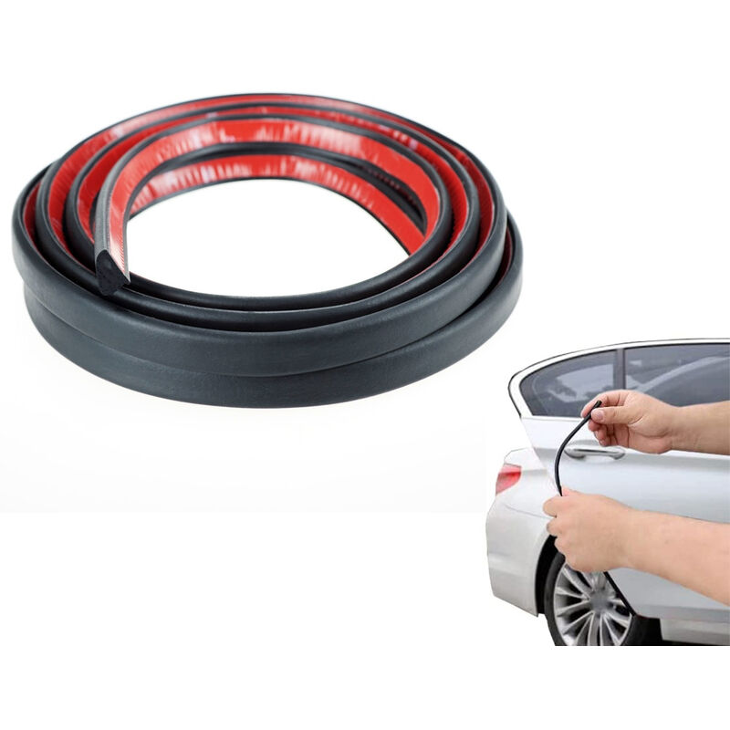 foto del prodotto guarnizione portiera auto striscia adesiva nera 65cm copriprofilo bulk ca 03044