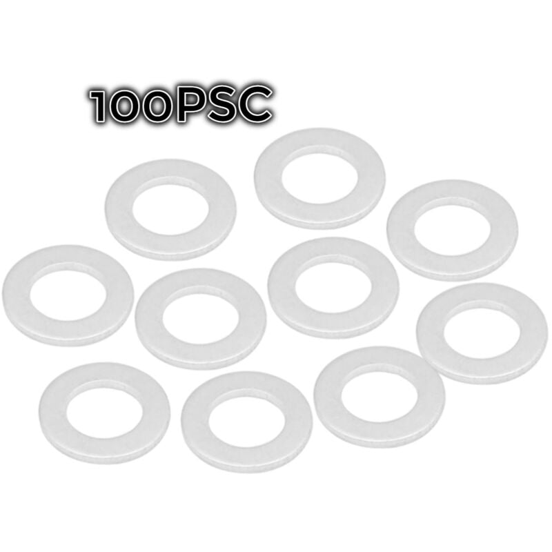 foto del prodotto guarnizione tappo scarico olio 14 mm, anello di tenuta in alluminio impermeabile per motore 94109 14000, 100 pezzi