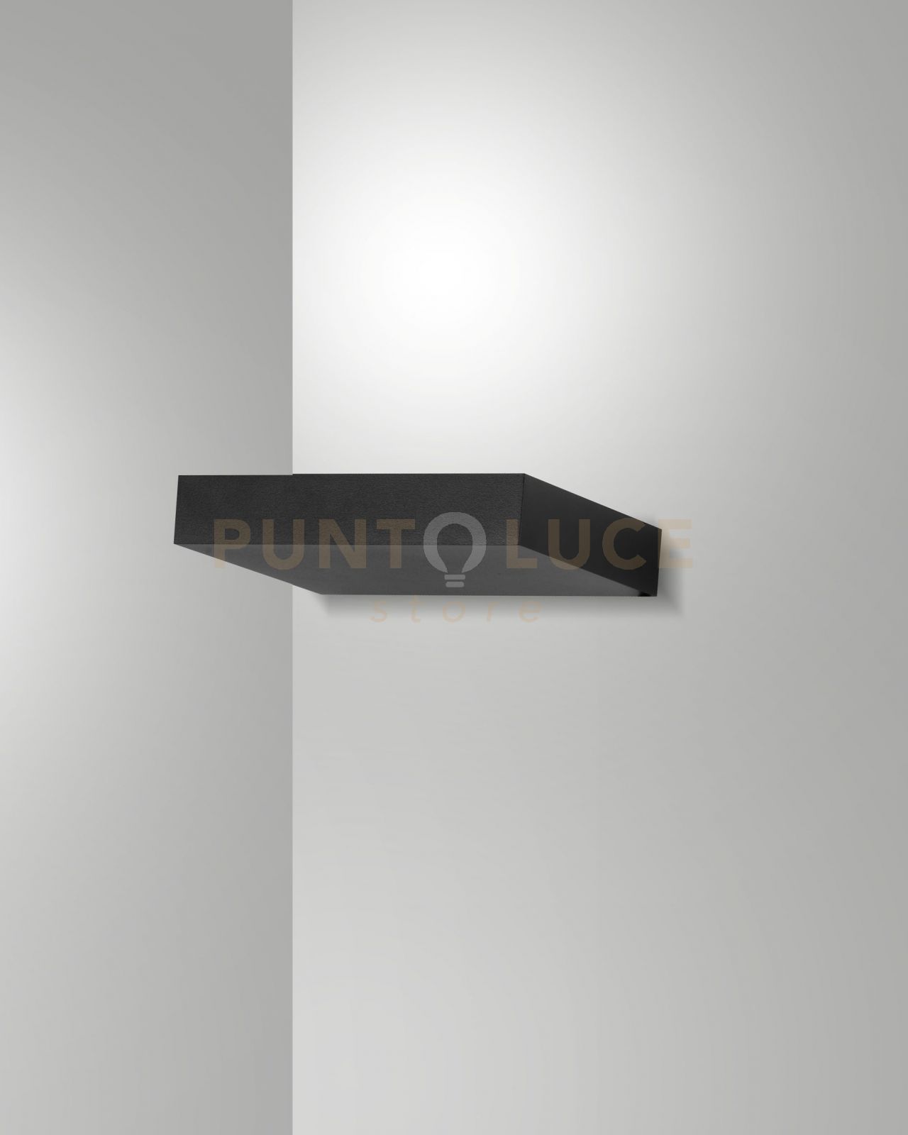 foto del prodotto guia applique nera l.16,9cm a led 3000k 18w 2546 lm ip20