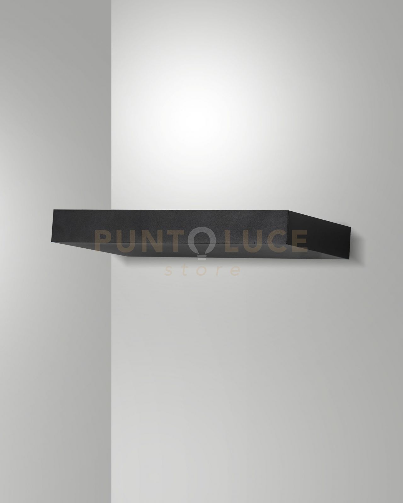 foto del prodotto guia applique nera l.24cm a led 3000k 24w 2874 lm ip20