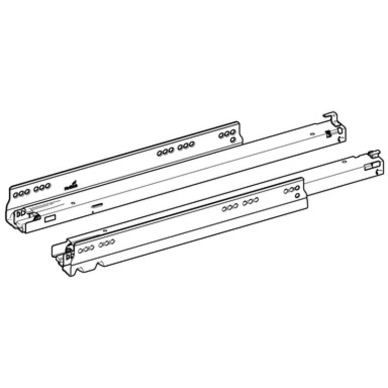 foto del prodotto guida a estrazione totale actro you xl 70 kg con silent system, compatibile con push to open silent, 600 mm, destra e sinistra hettich 93182188