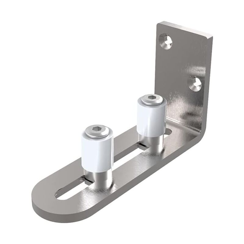 immagine 0 del prodotto guida a rulli per porta scorrevole, guida a rulli per porta scorrevole regolabile in acciaio inossidabile con viti per porta della stalla argento 