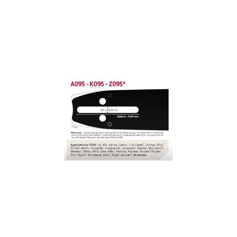 foto del prodotto guida catena motosega 208pxbk095 guida 50 cm passo .325 scartamento 1,5 maglie 78 advancecut