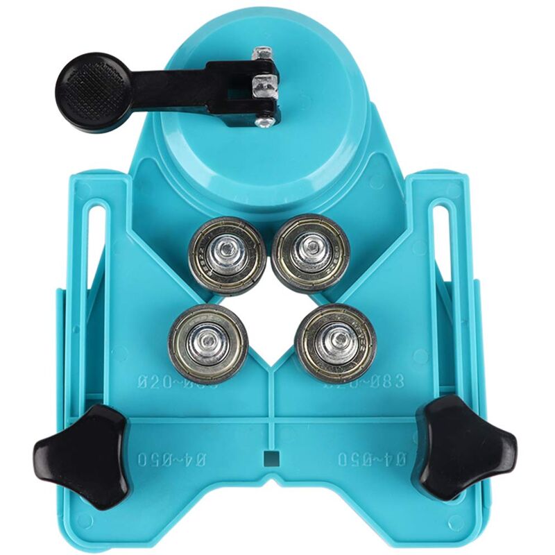 foto del prodotto guida per modello di fissaggio sega a tazza, apertura di localizzazione 4 80mm ventosa base per vuoto supporto di centraggio regolabile fresa per