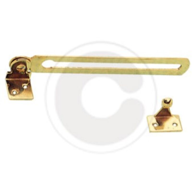 foto del prodotto guida per sopraluce acciaio ottonato 180 mm piastra ad angolo curva guide
