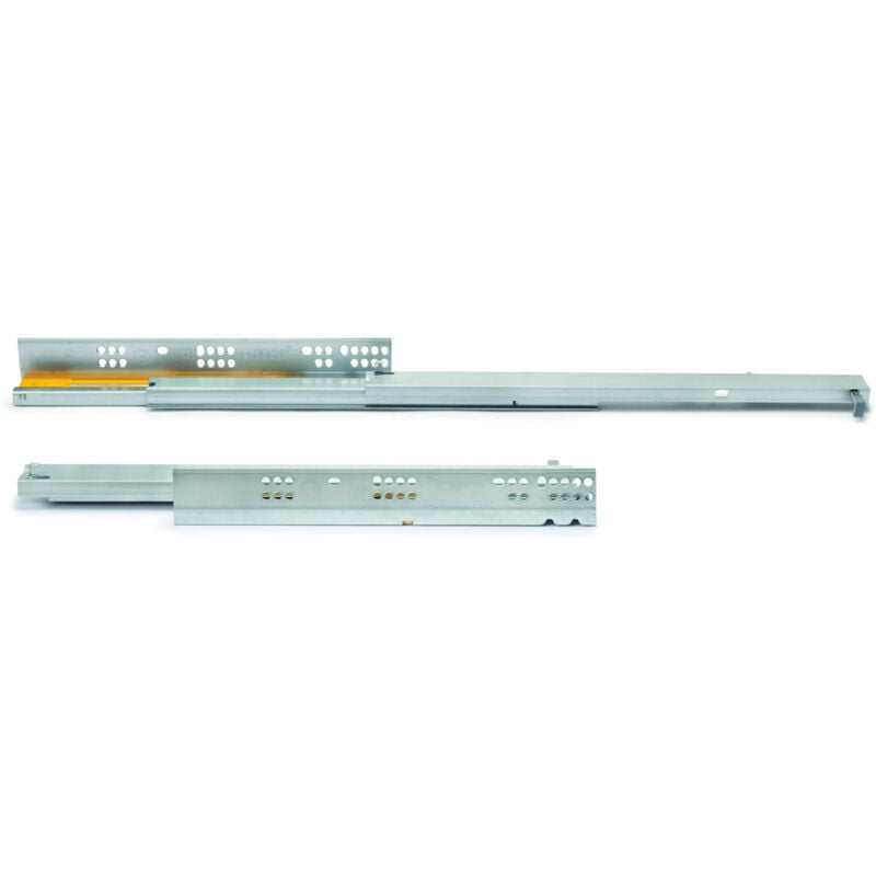 foto del prodotto guide a scomparsa silver per cassetti ad estrazione totale p250 zincato bianco acciaio emuca