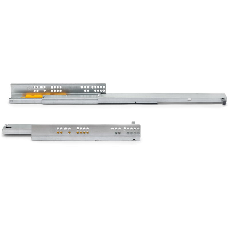 foto del prodotto guide a scomparsa silver per cassetti ad estrazione totale p450 zincato bianco acciaio emuca