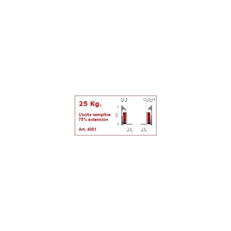 foto del prodotto guide omge 4001 cm. 50 bianco ral9001