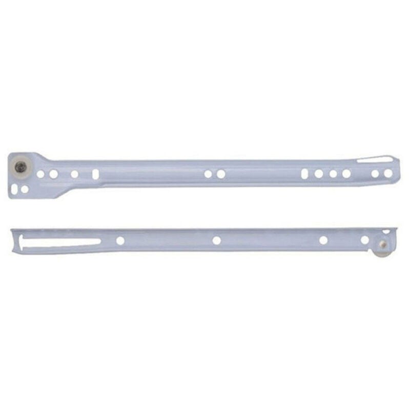 foto del prodotto guide per cassetti 2pz scorrevoli a rullo binario bianche a estrazione acciaio 45 cm trade shop traesio