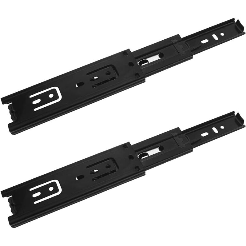 foto del prodotto guide per cassetti da 2 pezzi, guide per cassetti da 150 mm, guida telescopica a 3 pieghe, guide per cassetti ad estensione completa, montaggio