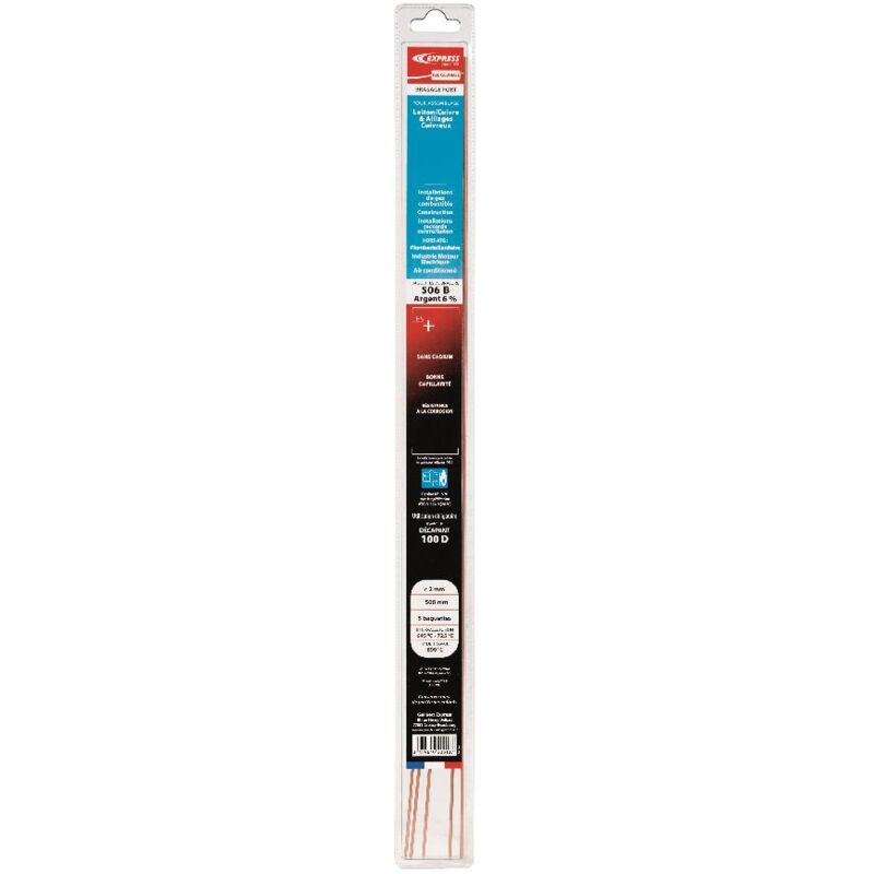 foto del prodotto guilbert express bacchetta per brasatura express atg gas speciale argento 6 2 mm x l500 mm blister da 5 bacchette ge206ge