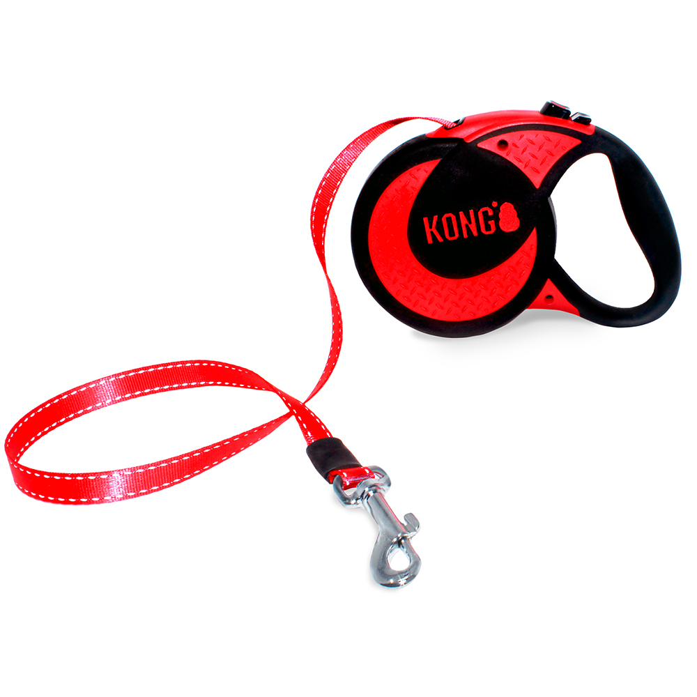 foto del prodotto guinzaglio avvolgibile kong ultimate rosso xl fino a 70 kg, lungh. fettuccia ca. 5 m