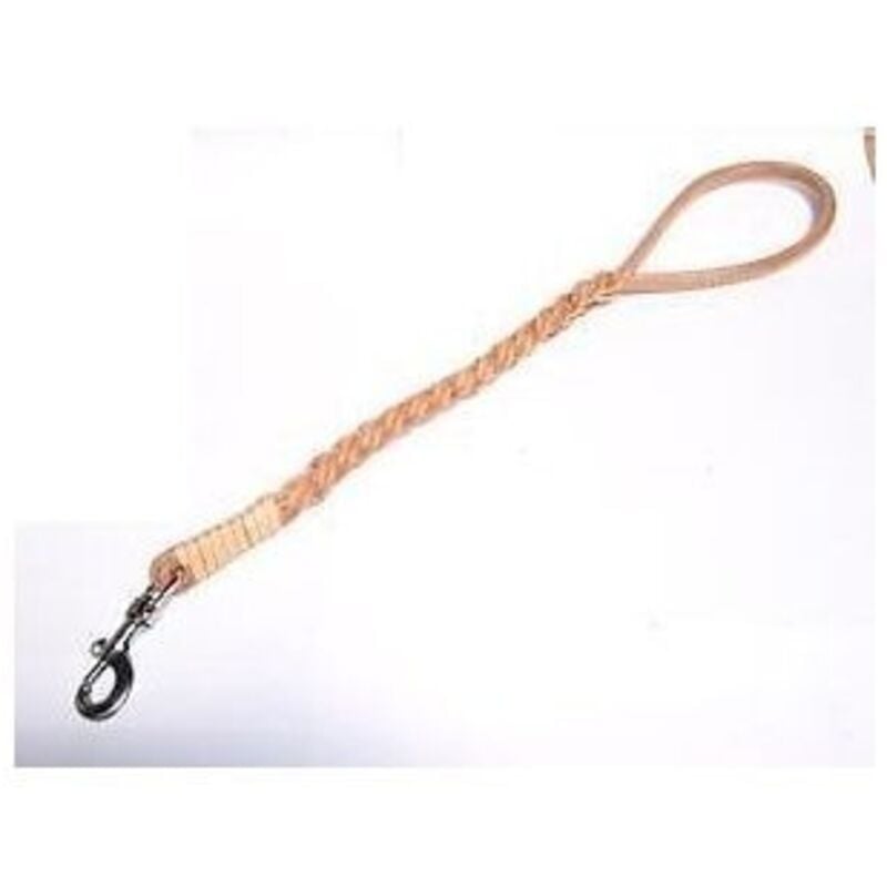 foto del prodotto guinzaglio cane cani in cuoio intrecciato 2 capi cm60