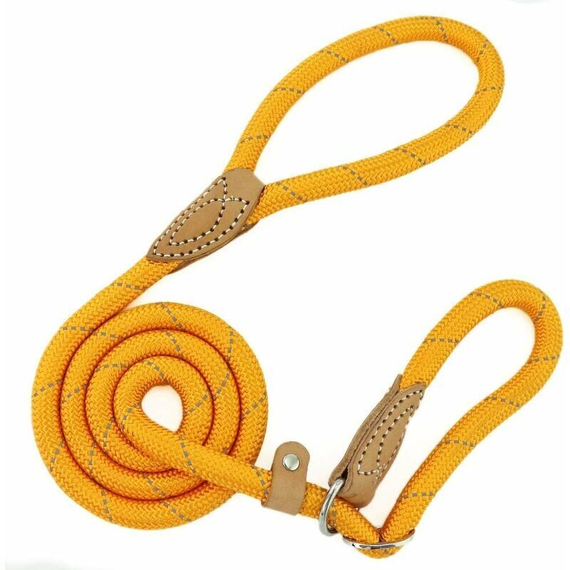 foto del prodotto guinzaglio da addestramento per cani guinzaglio riflettente lazo per cani piccoli, medi, grandi e molto pesanti diametro 1,0 cm x lunghezza 150 cm