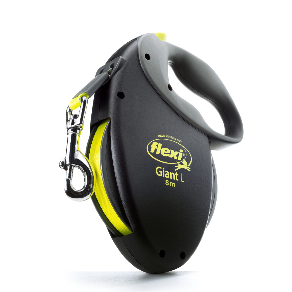 foto del prodotto guinzaglio flexi giant l 8 m nero neon
