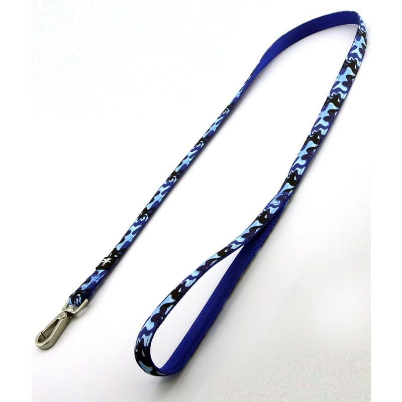 foto del prodotto guinzaglio in nylon con imbottitura fantasia camouflage fuxtreme per cani 2,5 x 120 cm blu