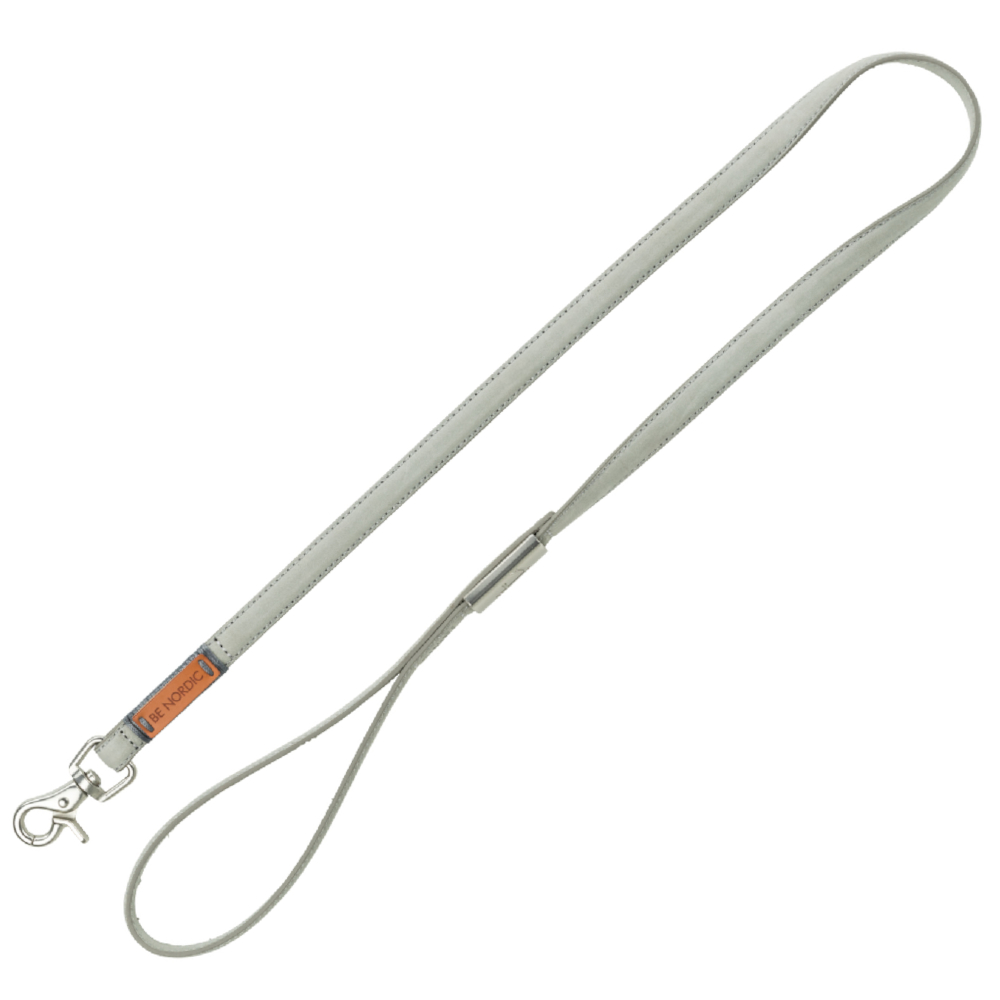foto del prodotto guinzaglio in pelle trixie be nordic grigio chiaro l 100 cm x h 20 mm