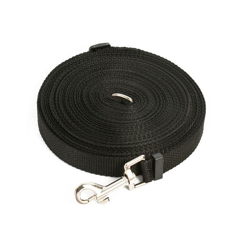foto del prodotto guinzaglio per cani 10 m, nero , guinzaglio da addestramento con maniglia, guinzaglio lungo in nylon per cani di piccola e grande taglia, ideale per