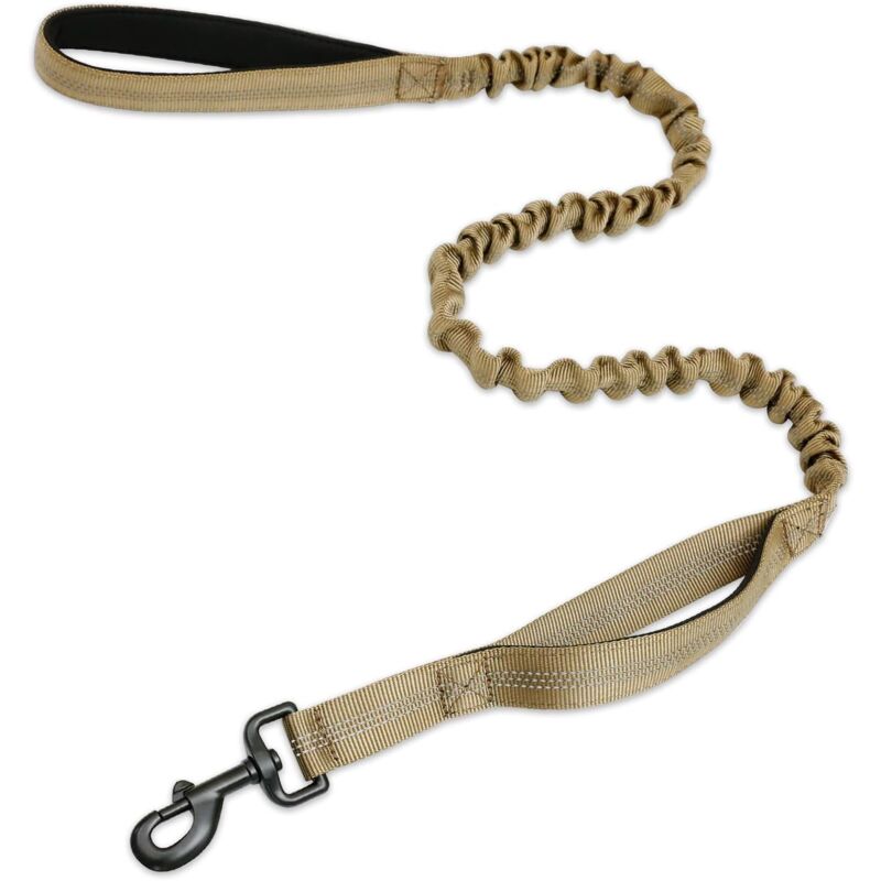 foto del prodotto guinzaglio per cani aiperq guinzaglio militare per cani da lavoro, guinzaglio elastico, guinzaglio ammortizzante, guinzaglio elastico riflettente con