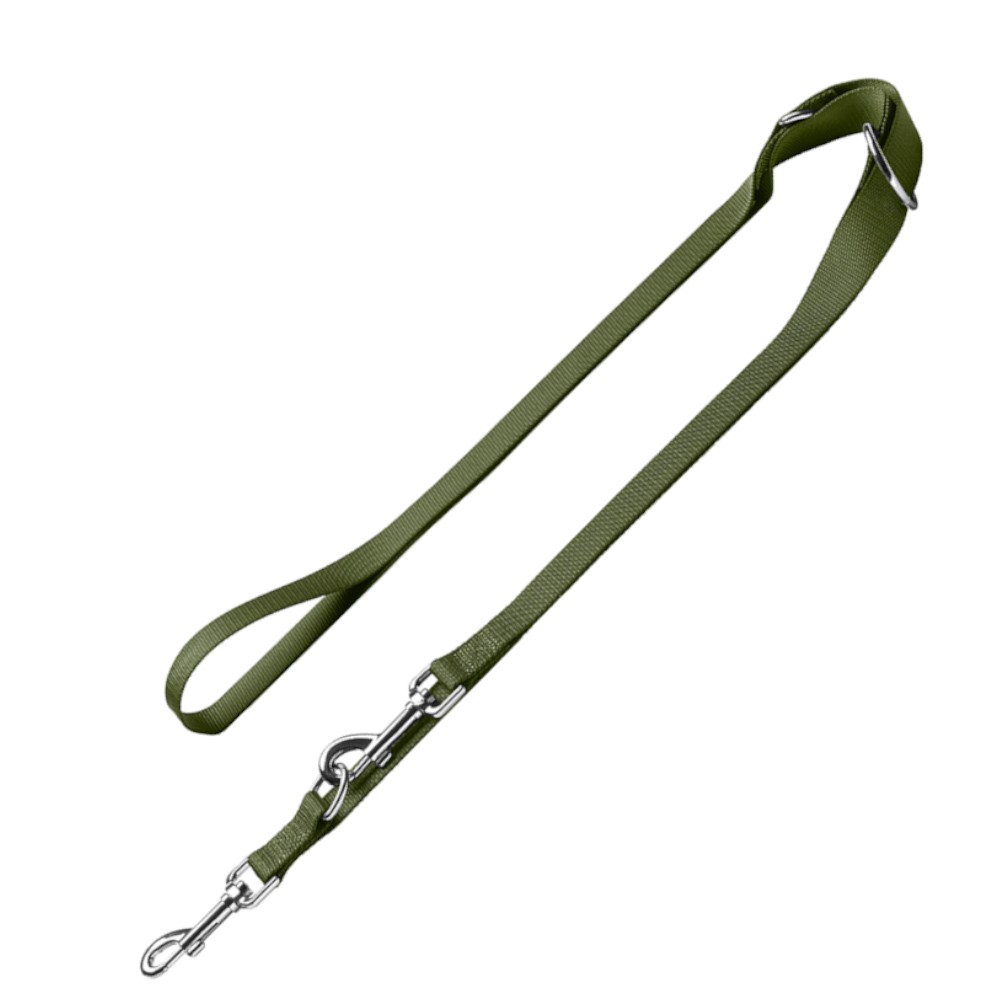 foto del prodotto guinzaglio regolabile hunter london verde oliva l 2 m x h 1 cm