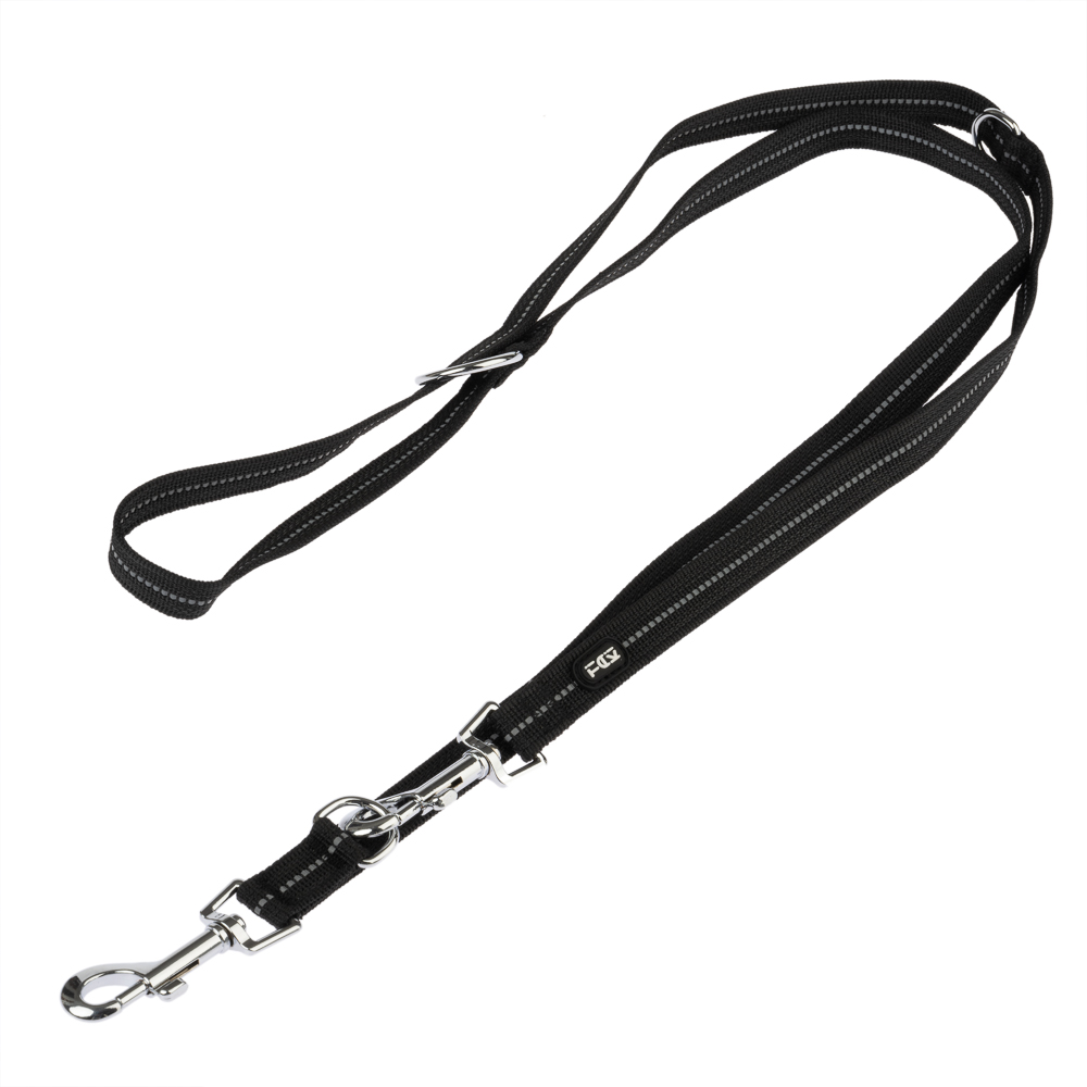 foto del prodotto guinzaglio tiaki reflective rubber, nero l 2 m x h 2 cm