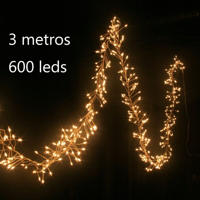 foto del prodotto guirnalda led led white led white 600 led 3m 12v silver filo incluso ghirlande a led jandei