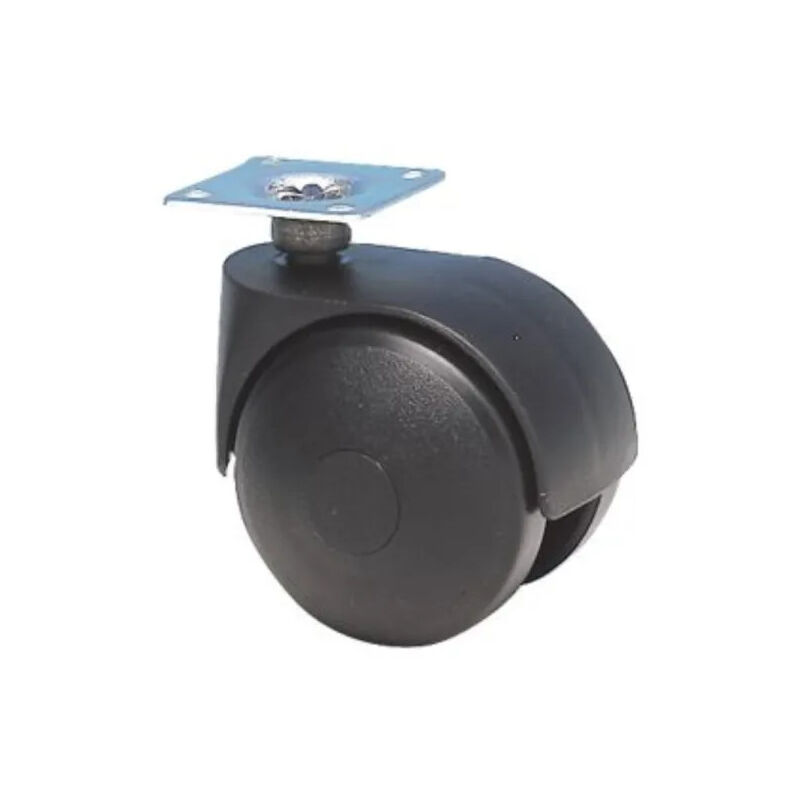 foto del prodotto guitel rotella twiny d. 50 mm con piastra girevole, altezza 65 mm