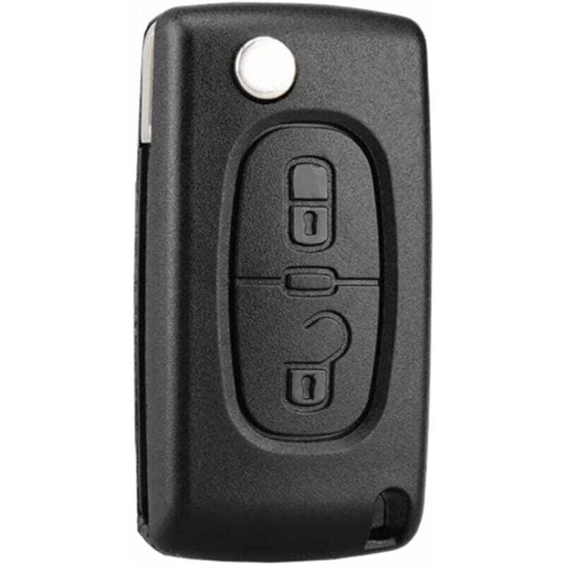 foto del prodotto guscio chiave a 2 pulsanti compatibile con ce0523, chiave pieghevole a scatto per peugeot 207 307 308 407 408 3008 5008 citroen c2 c3 c4 c5 c6 c8 2