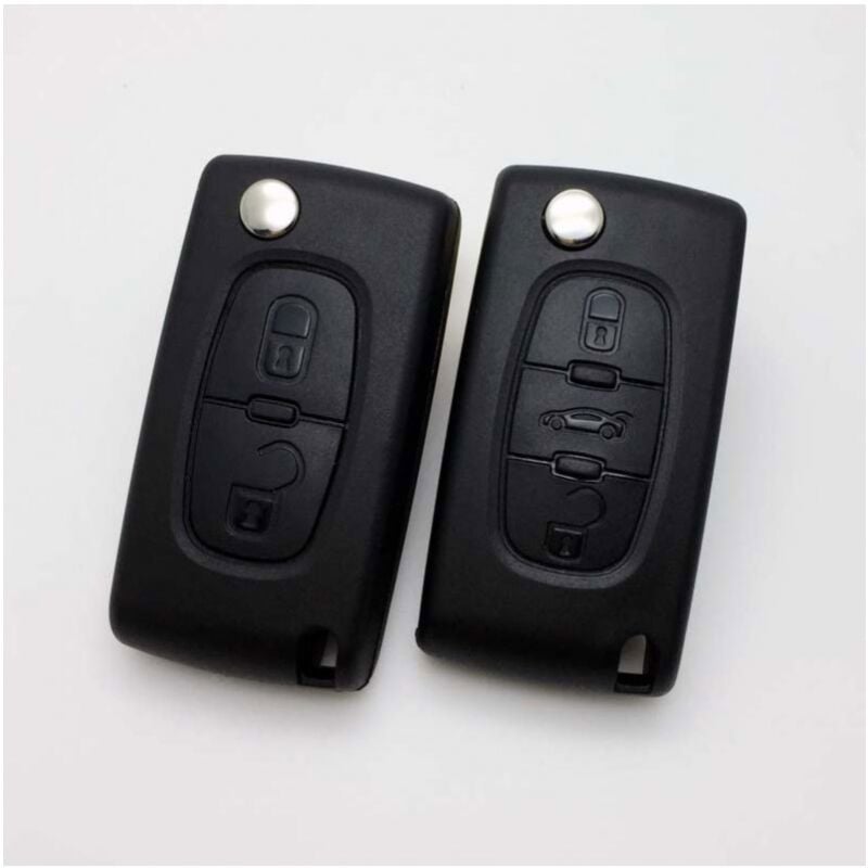 foto del prodotto guscio chiave auto flip a 2 pulsanti compatibile con peugeot citro n